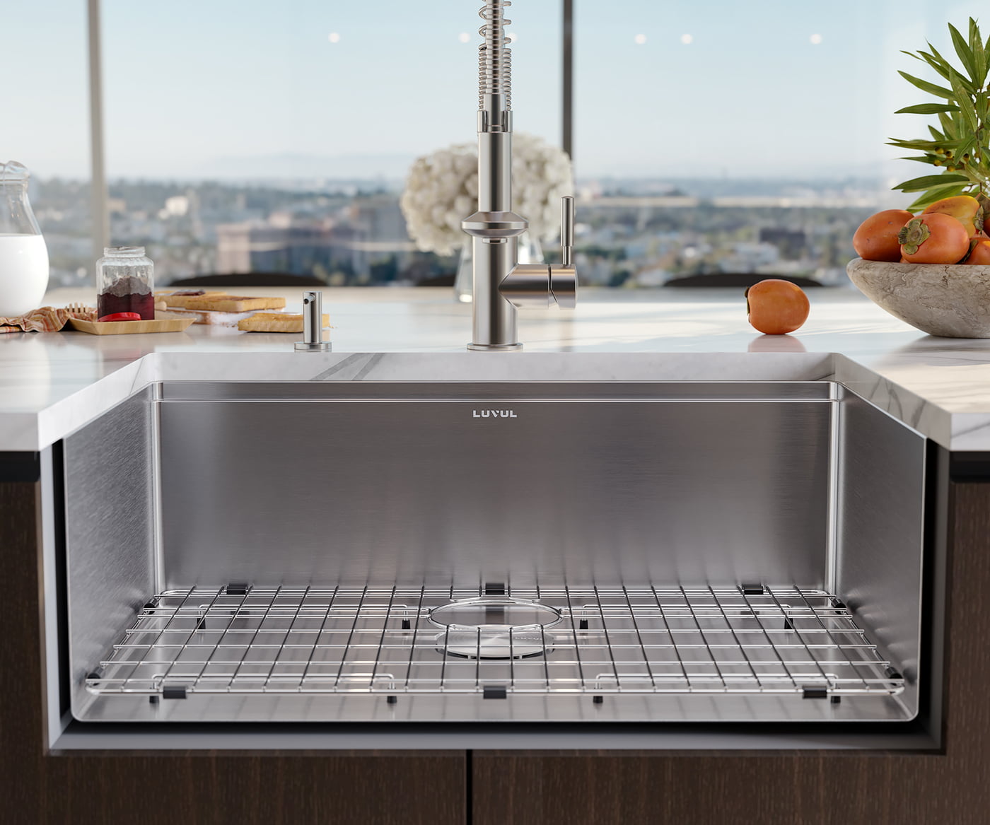 30-inch Large Single Bowl, 16g LZ Series, Workstation